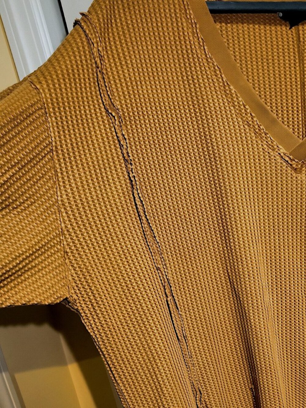 VGUC Torrid Oversized Waffle Top in Tobacco Brown, Size 1 (Fits Like 3X) - Picture 7 of 10